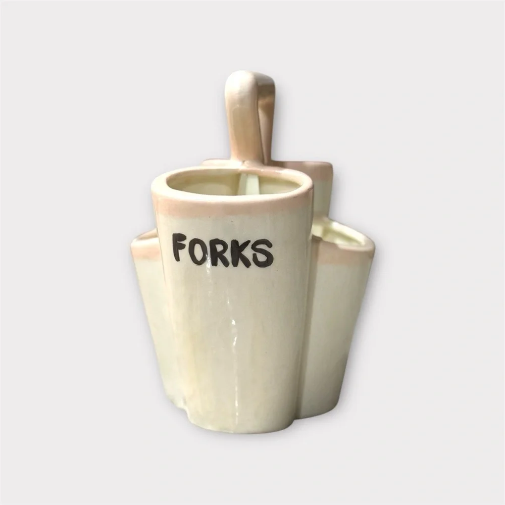 ceramic flatware or utensil caddy‎
